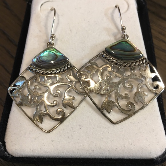 NEW – 100% STERLING SILVER DROP EARRINGS  HANGING LENGTH IS 1 ½” - Picture 7 of 7